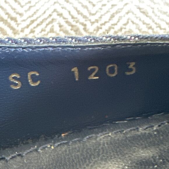 Louis Vuitton Denim Slingback Pumps Block Heel Blue Sz 38 - Picture 8 of 12